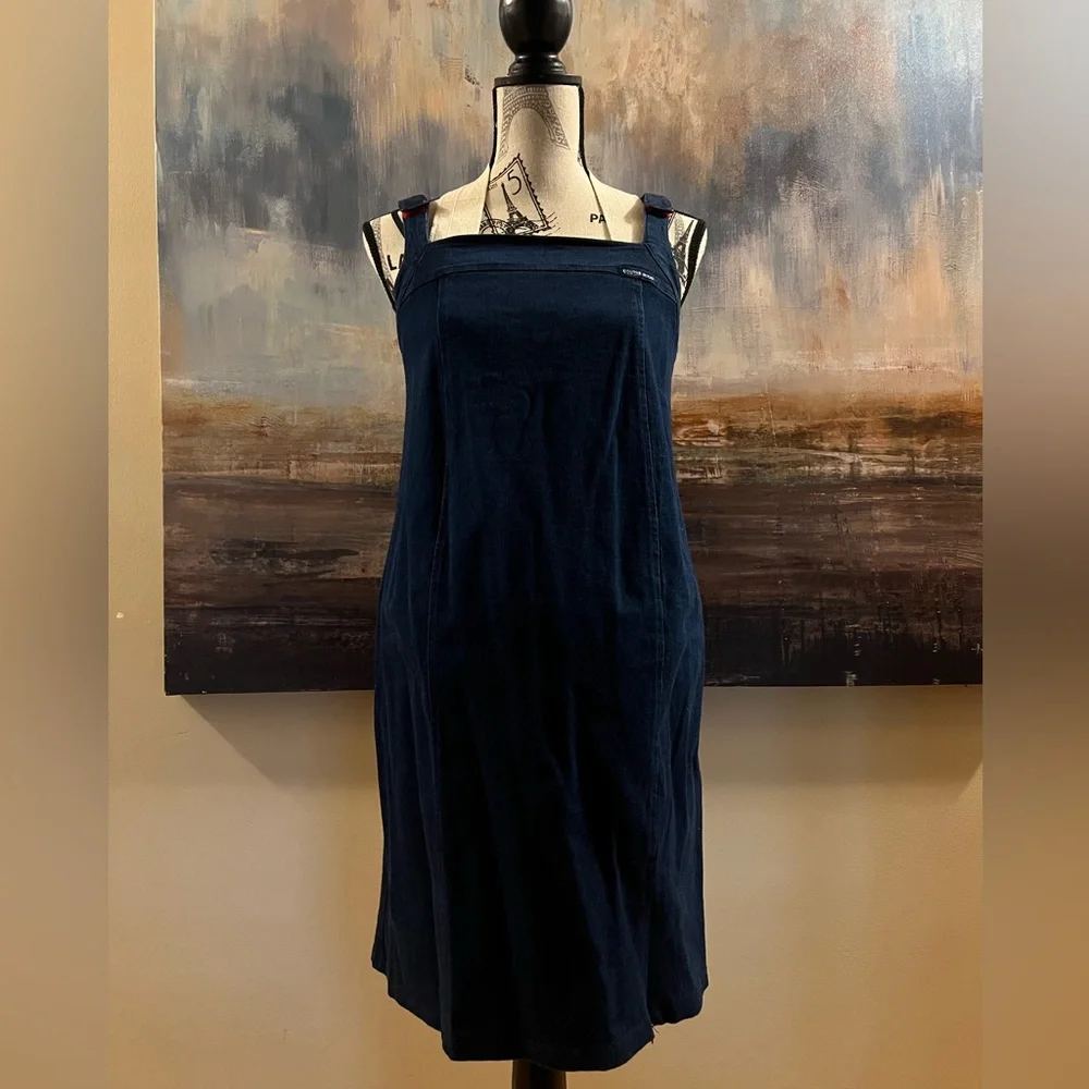 Vintage, Y2K maternity collection, fitted, stretch denim dress - Picture 3 of 16